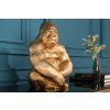 Stylová kovová socha Gorilla Kong 43cm zlatá