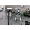 Designová otočná barová židle chrom