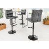 Designová barová židle Comfort 100-121cm tmavě šedá samet