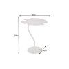 Elegantní stolek Leaf Ginkgo 53 cm stříbrný interiérový doplněk