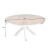 Stylový kulatý jídelní stůl Barracuda 140cm teak se skleněnou deskou