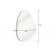 Stylové nástěnné zrcadlo Astor 70cm dub přírodní