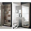 Moderní vysoký botník Cloe Mirror 208cm se zrcadlem - levá strana