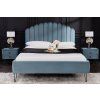 Designová čalouněná postel Pearl 140cm modrá