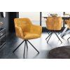 Designová otočná židle Verona žlutá