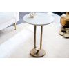 Příruční stolek Elegance 60 cm mramorová deska zlatý rám