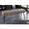 Moderní čalouněná lavice taupe barvy 100cm.