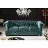 Luxusní sedačka Chesterfield 205cm petrolejová