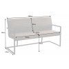 Stylová retro lavice Imperial 160cm taupe