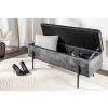 Moderní lavice Dark Lone 100cm šedá