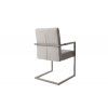 Dizajnová stolička Big Aston stone/nerez s podpierkami rúk
