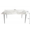 Designový jídelní stůl Milla 180cm s keramickou deskou