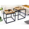 Set stolků Serviteur 40 a 45 cm masiv mango industriální design