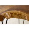 Designový stolek Wild Teak 50 cm kov a teak masiv