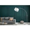 Designové bílá stolní lampa je rozměrově nastavitelná.