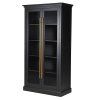 Luxusní knihovna Exyra 230 cm černá glazovaná