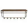 Industriálny nástenný vešiak Herry 80cm železo/borovica