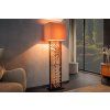 Designová stojací lampa z přírodního longanového dřeva