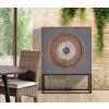 Masivní ručně vyřezávaná vitrína Wood Mandala 142cm - Vintage