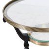 Stylový odkládací stolek Kattario kov nerez elegantní