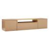 Designový nástěnný TV stolek Syrakus greige 160 cm