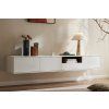 Designový závěsný TV stolek Syrakus 200 cm Natural Black