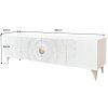Minimalistická TV komoda Aurelius bílé mango